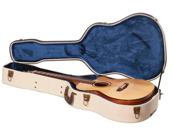 Gator Deluxe Wood Case for Dreadnaught Acoustic- Journeyman Burlap Exterior