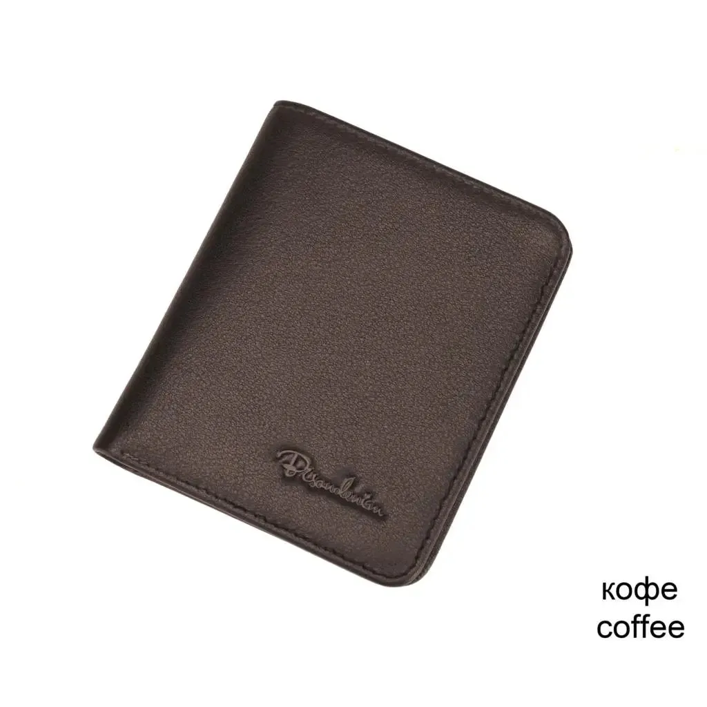 Genuine Leather Men's Wallet - Thin Black Cardholder