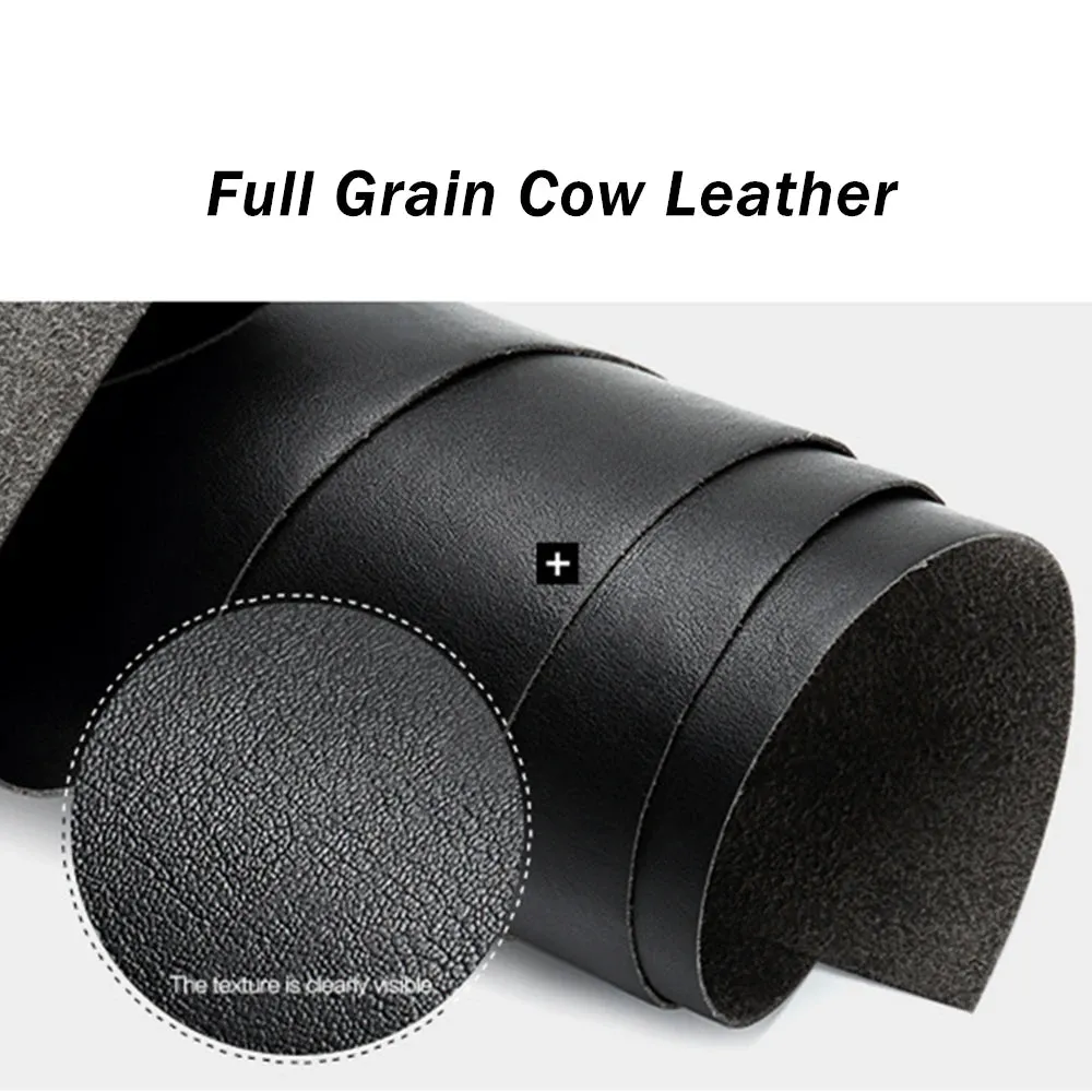 Genuine Leather Men's Wallet - Thin Black Cardholder