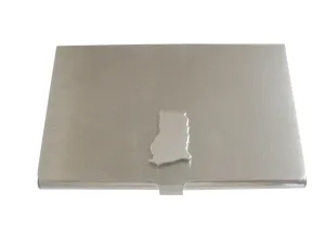 Ghana Map Shape Business Card Holder