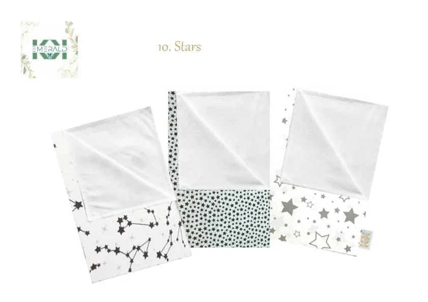 Gift Set Baby Waterproof Reusable Cotton Diaper Changing Pad Mat 3 pieces in Gift box