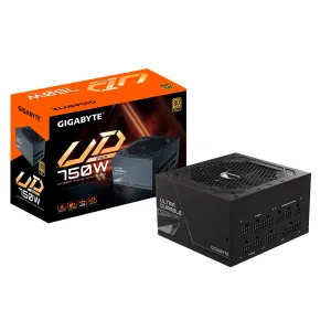Gigabyte UD750GM 750W ATX PSU Power Supply  80  Gold >90%  Black Flat Cables Single  12V Rail Japanese  >100K Hrs