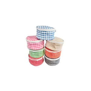 Gingham jewelry rounds