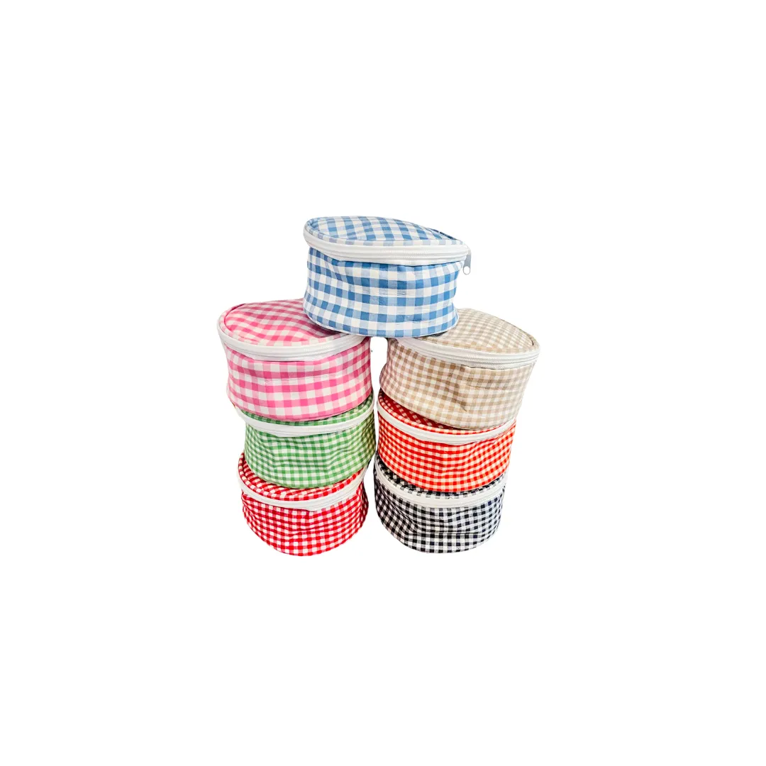 Gingham jewelry rounds
