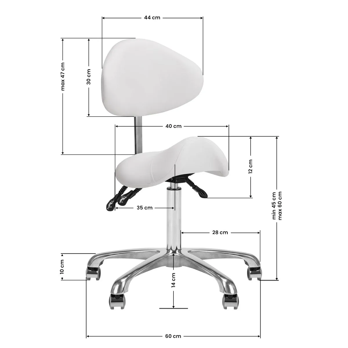 Giovanni Cosmetic Stool 1004 White