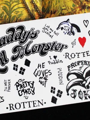Girls Comic Character Temporary Tattoos