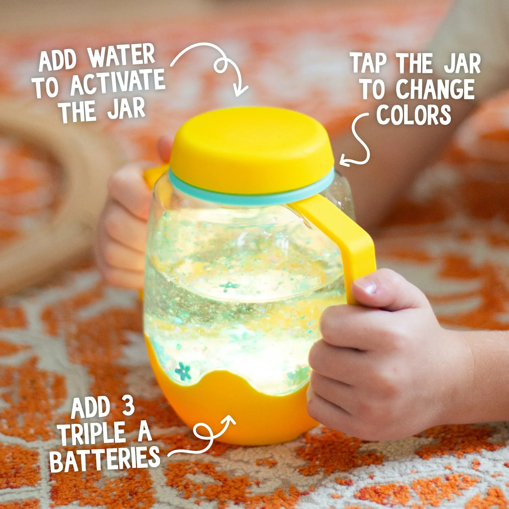 Glo Pals Sensory Light Up Jar (Yellow)