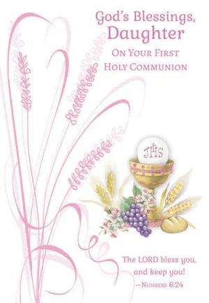 God's Blessing Daughter On Your First Holy Communion Greeting Card