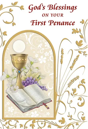 God's Blessing on Your First Penance Greeting Card