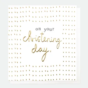 Gold Christening Card