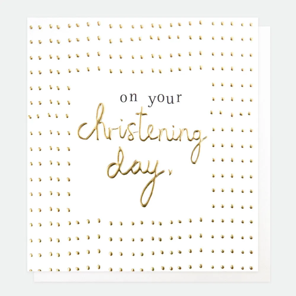 Gold Christening Card