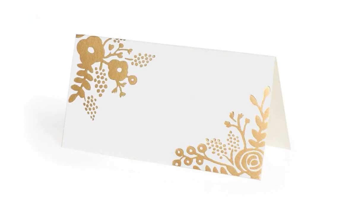 Gold Lace Place Cards