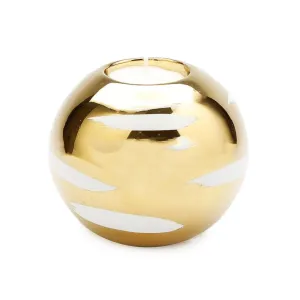 Gold Round Tealight Holder