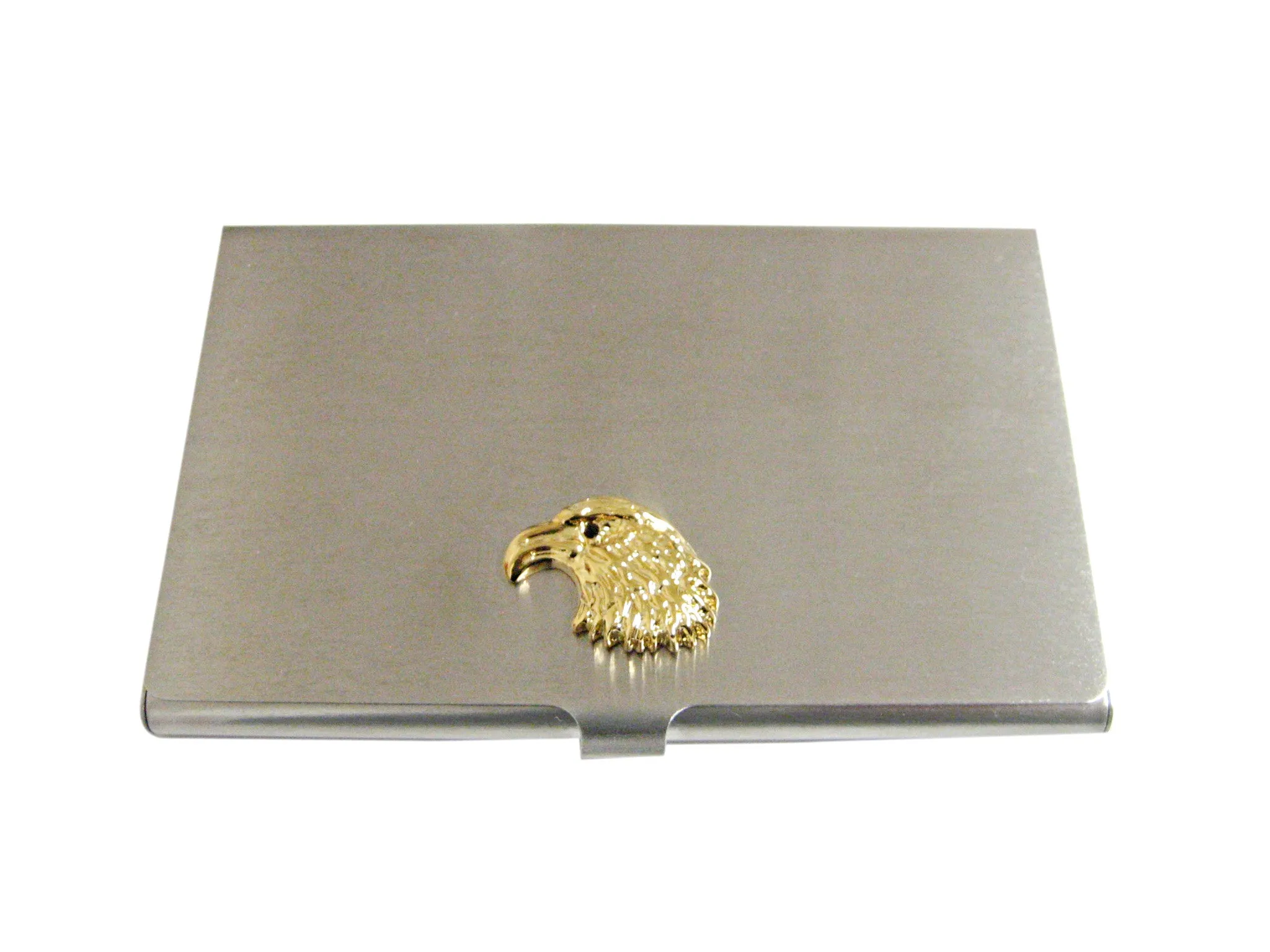 Gold Toned Eagle Bird Head Business Card Holder
