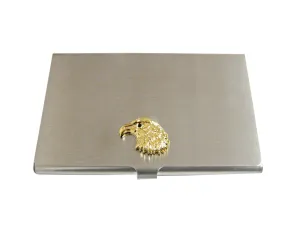 Gold Toned Eagle Bird Head Business Card Holder