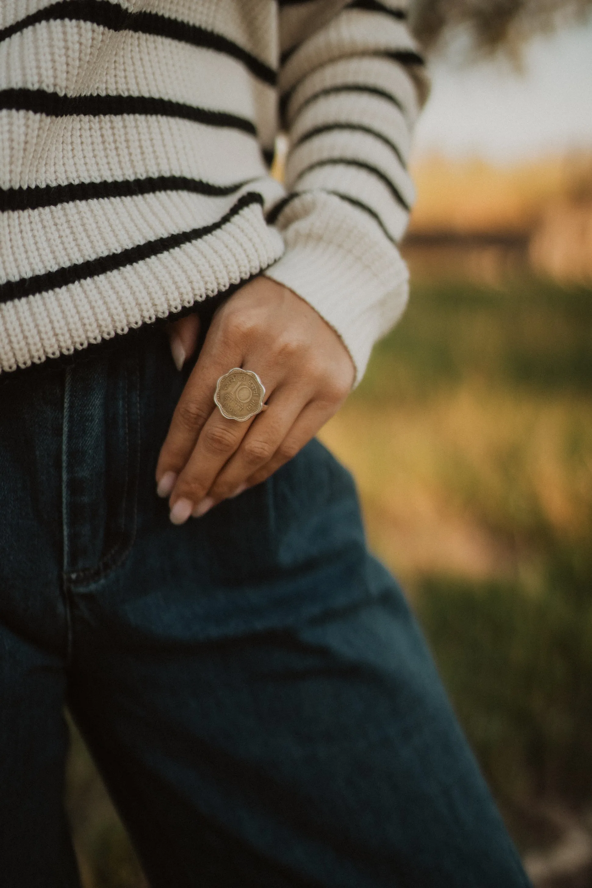 Golden Coin Ring