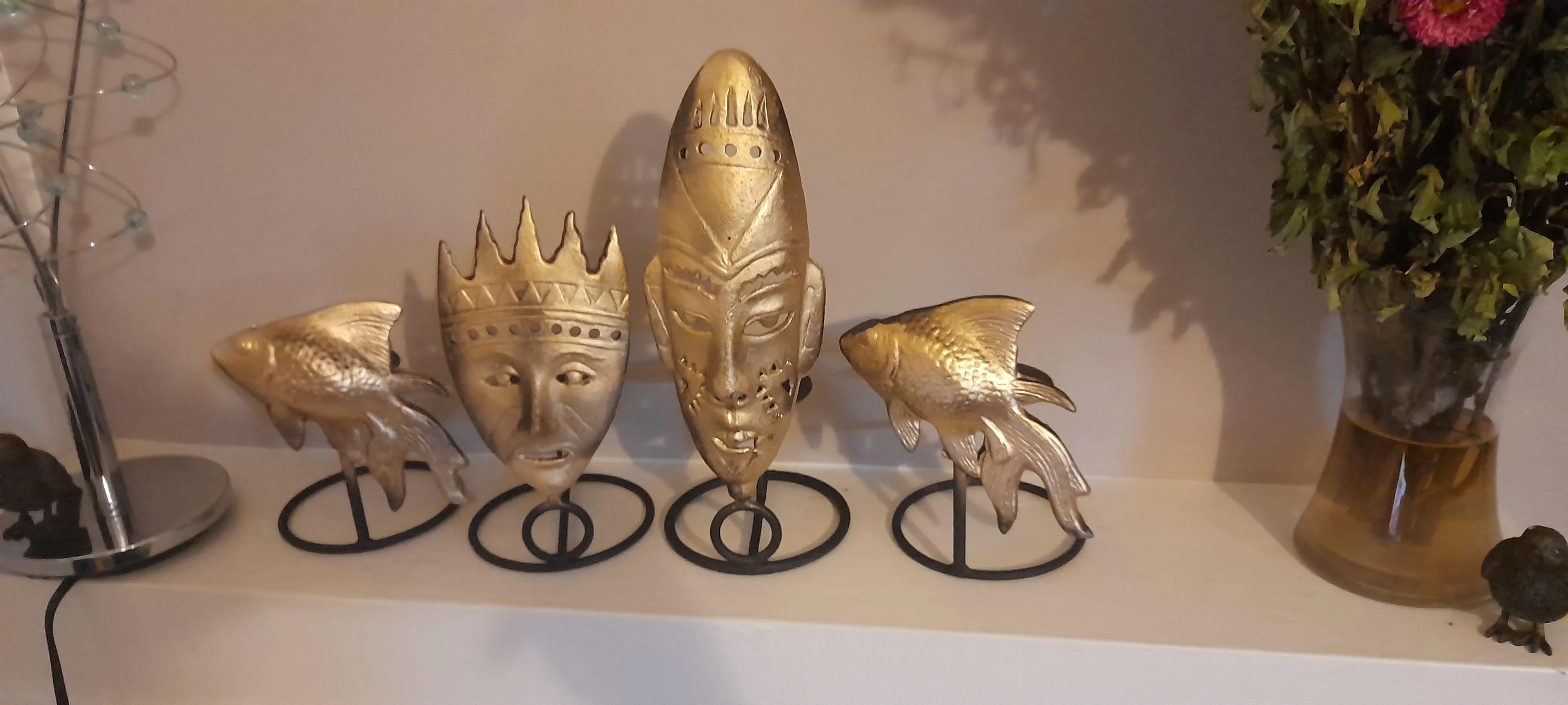 Golden grace candle holders