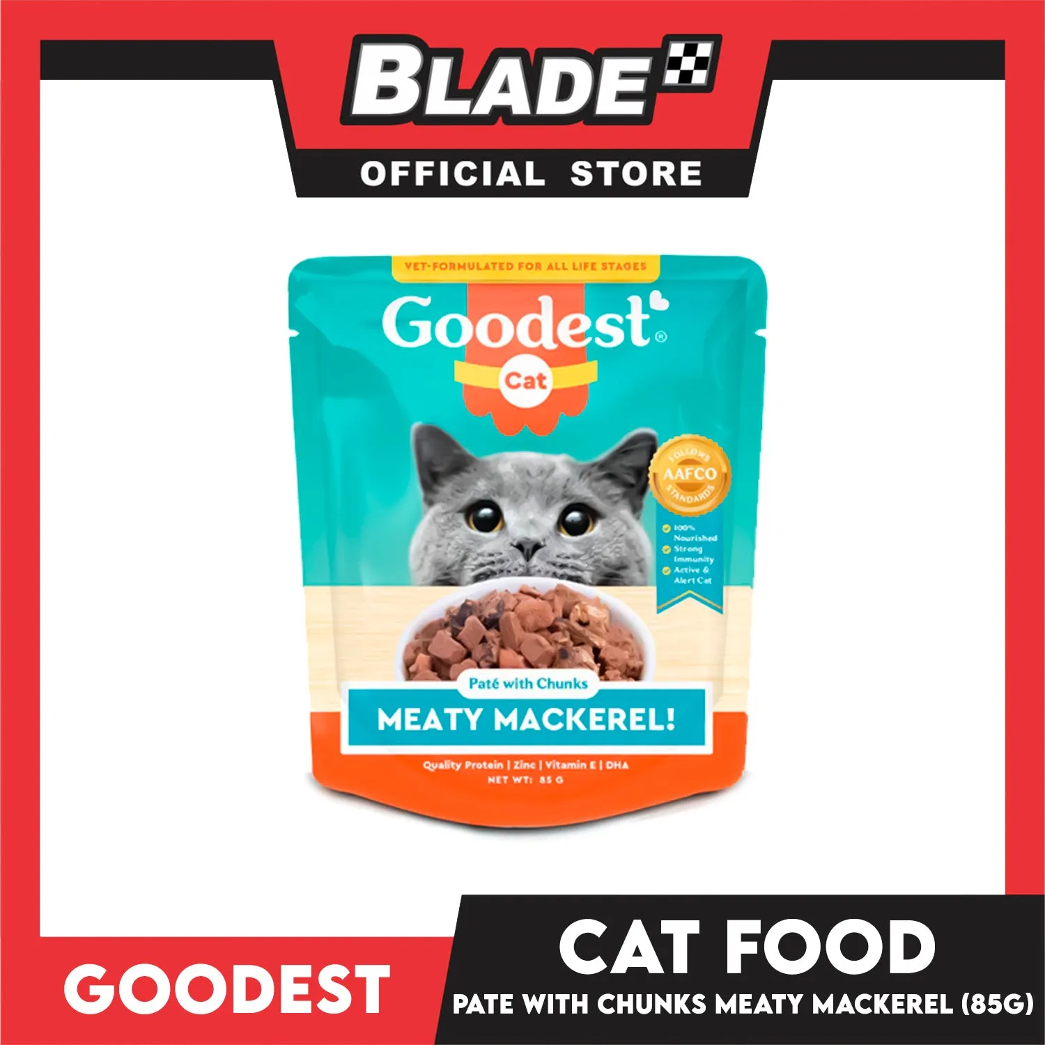 Goodest Cat Meaty Mackerel Pate With Chunks 85g Wet Cat Food