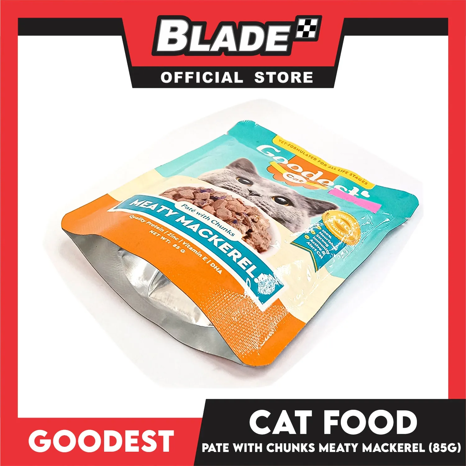 Goodest Cat Meaty Mackerel Pate With Chunks 85g Wet Cat Food