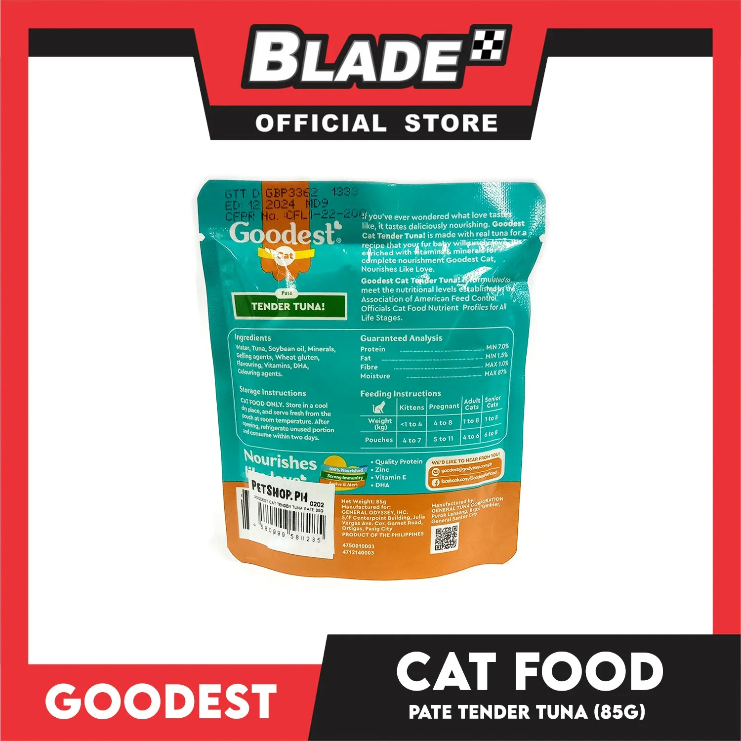 Goodest Cat Tender Tuna Pate 85g Wet Cat Food