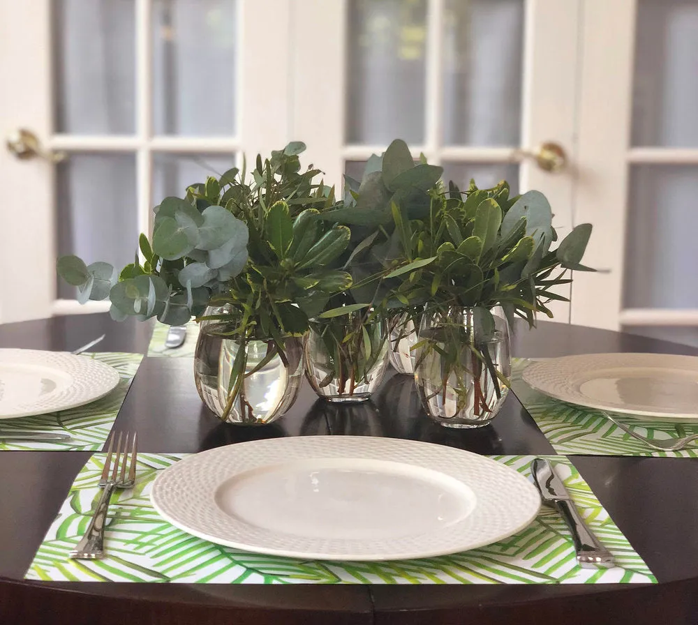 GREEN LEAF PAPER PLACEMATS