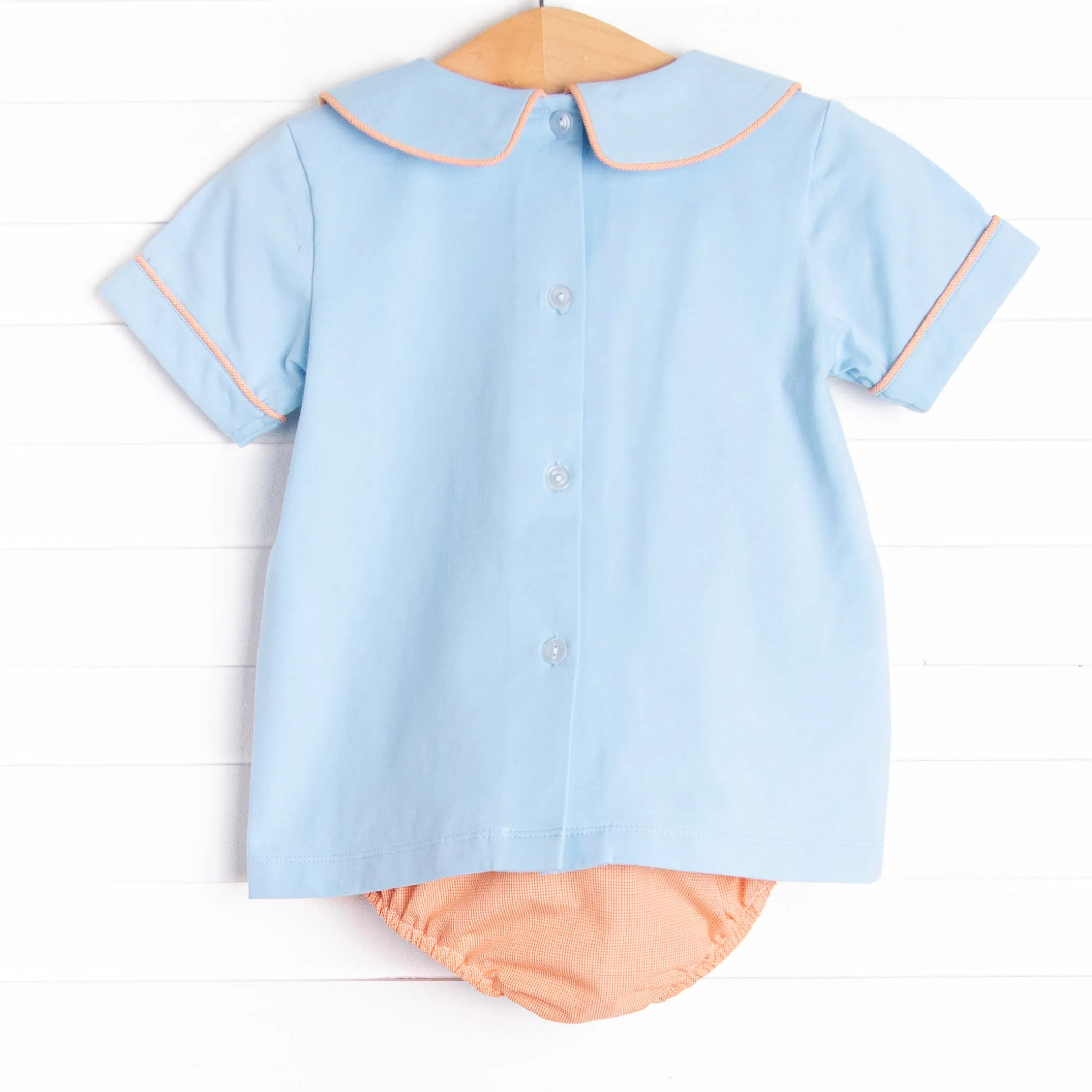 Hello Fall Applique Diaper Set, Blue