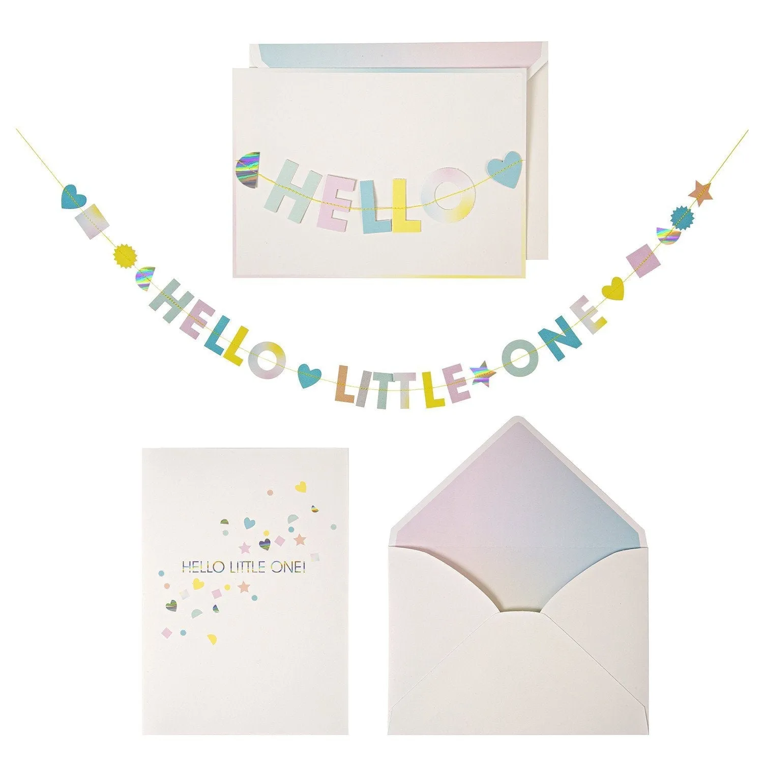 Hello Little One Garland Baby Card