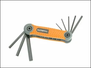 Hexagonal Key Set - Folding 8pc Metric