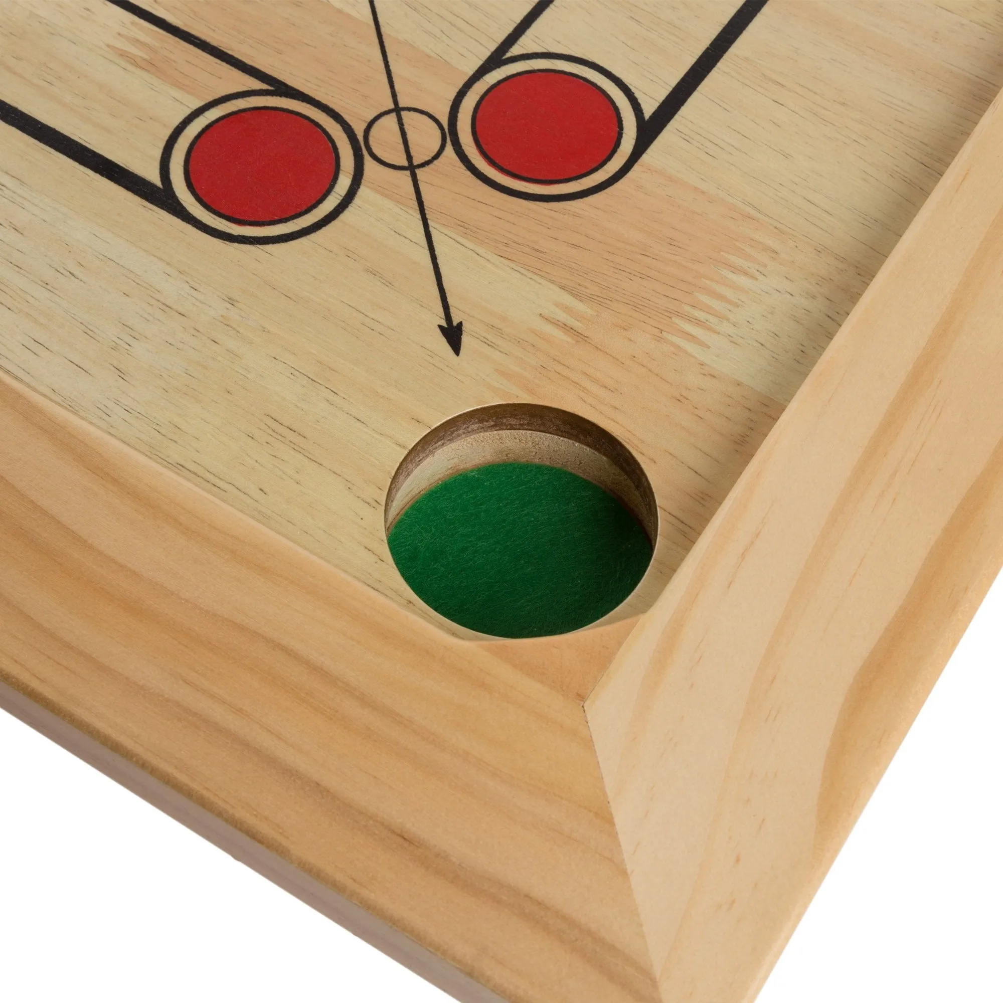 Hey! Play! Carrom Board Game - Wooden Strike and Pocket Game Set