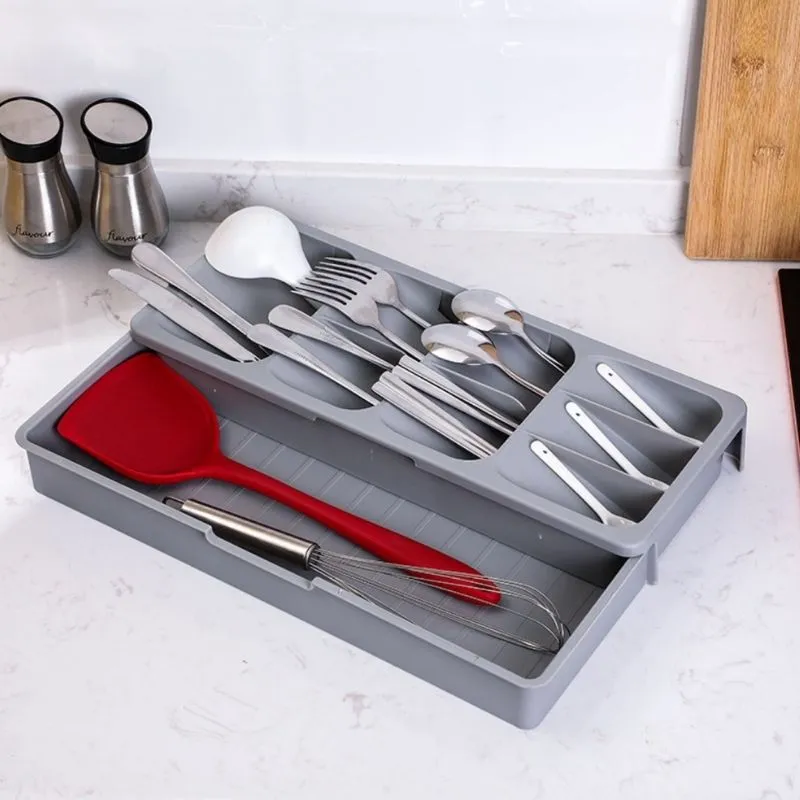 Homlly Drawer Organizer Tray for Cutlery and Knives