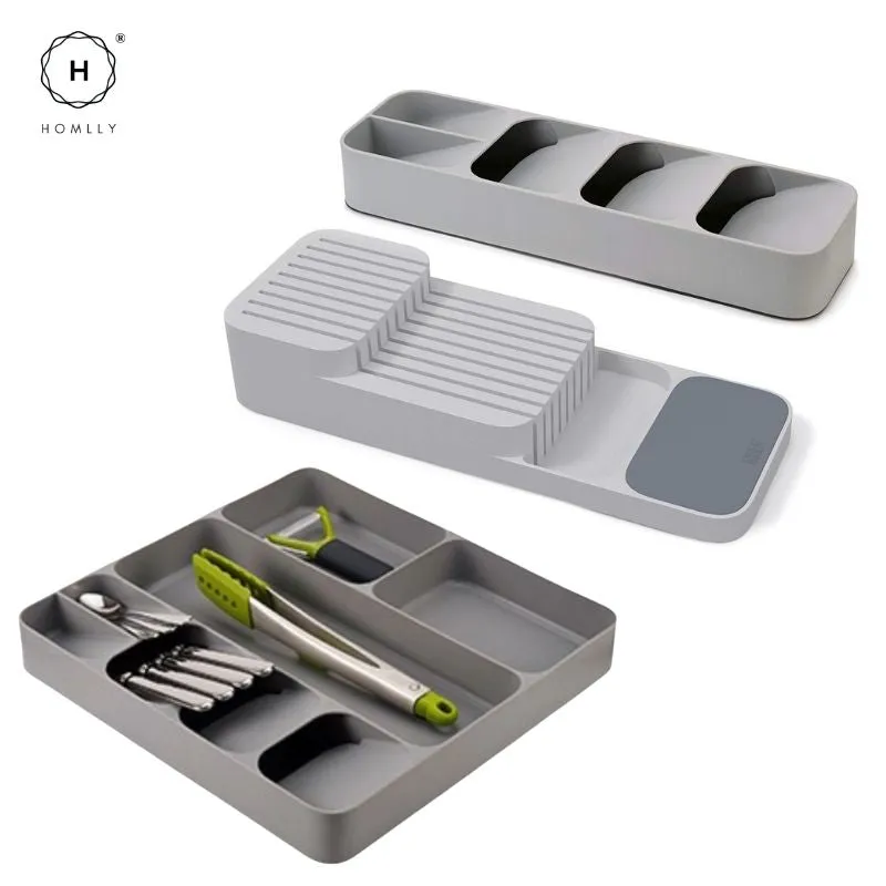 Homlly Drawer Organizer Tray for Cutlery and Knives