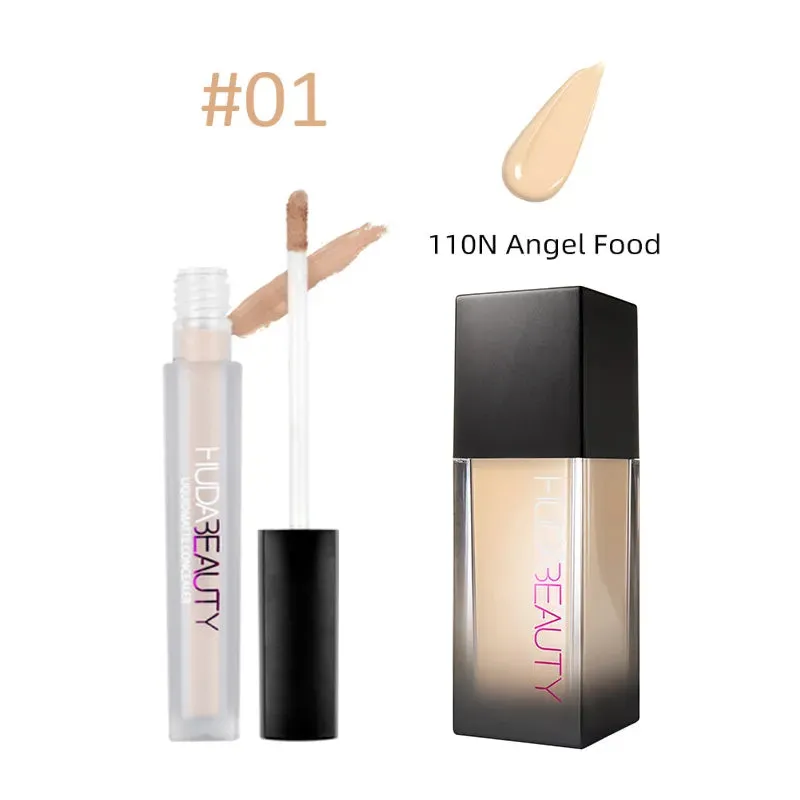 Huda Beauty 3g 4pcs Matte Lip Gloss Kit Waterproof Lip Glaze Tint Non-stick Non-Fading Lipstick Lip Makeup Cosmetic Lip Care