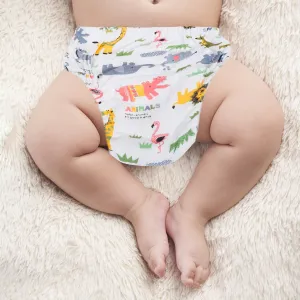 I Love Animals Reusable Cloth Training Pants Clothing Accessory Diaper Panty - Multicolour