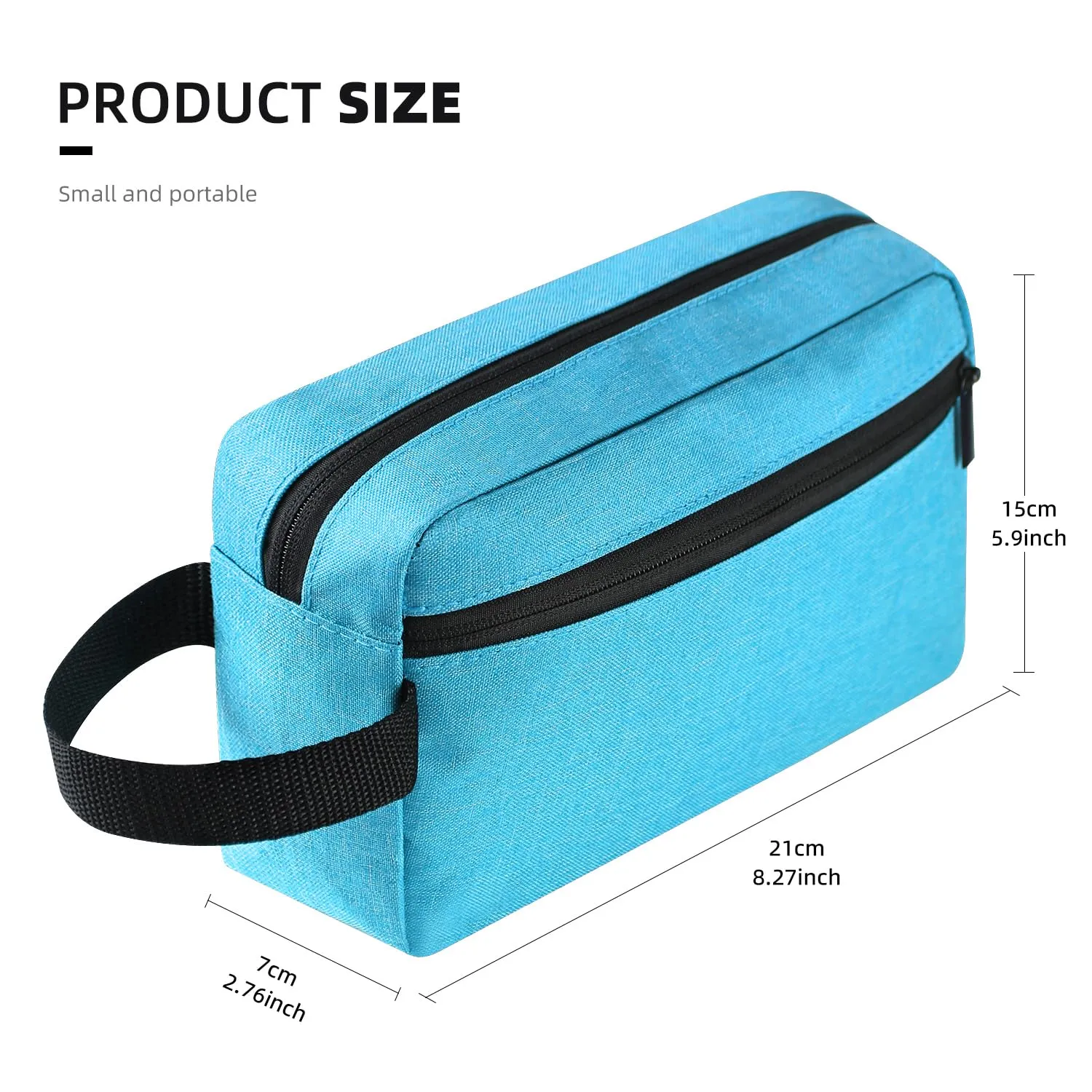 Icramsy Travel Toiletry bag Toiletry bag for women men Hanging Cosmetic bag Travel accessories for Women Men (Lake blue)