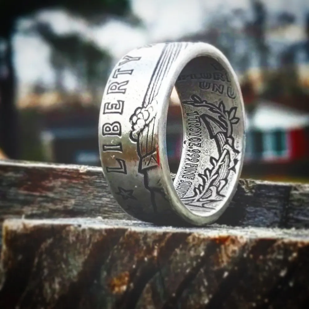 Incuse Indian Coin Ring