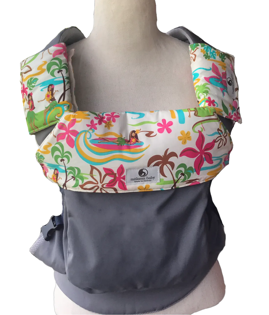 Infant Carrier Drool Pads & Bib Set "Hula Honey Cream"
