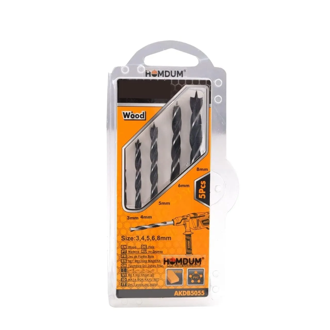 Ingco 5-Piece Wood Drill Bits Set – AKDB5055