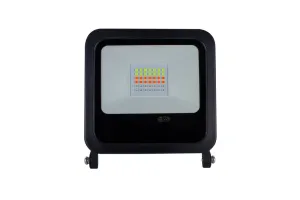 Integral ILFLRGB030 30W Compact Tough Colour Floodlight Black With RGB And Remote Controler