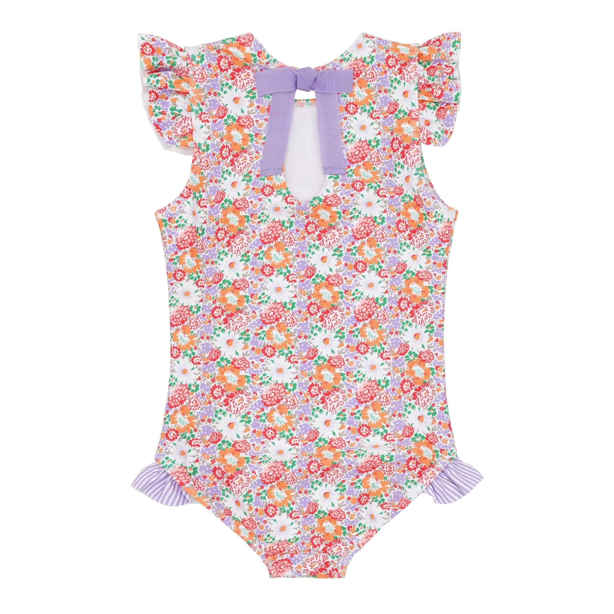 island blossom ruffle cap sleeve rashguard one piece