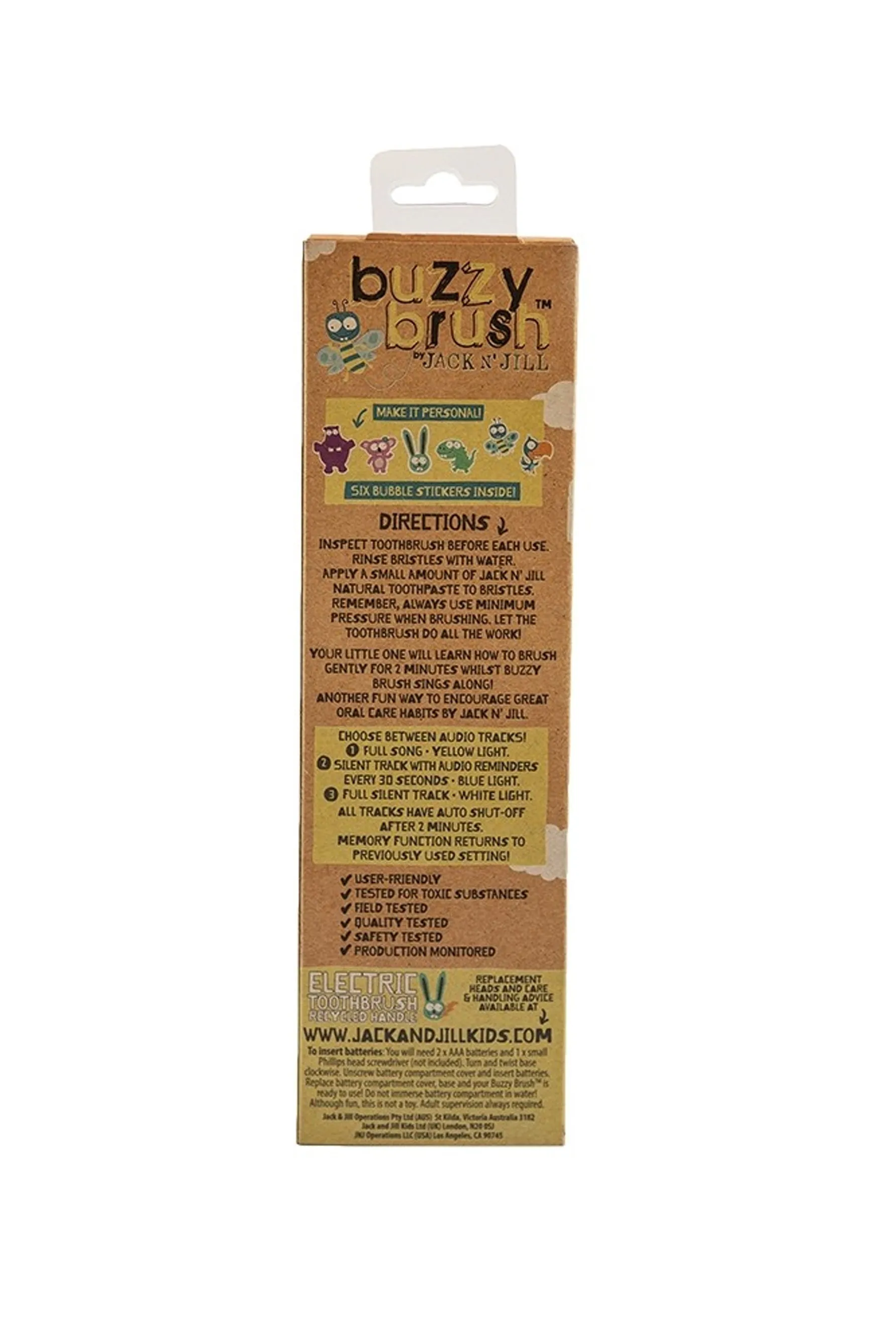 Jack N' Jill Buzzy Brush Musical Electric Toothbrush