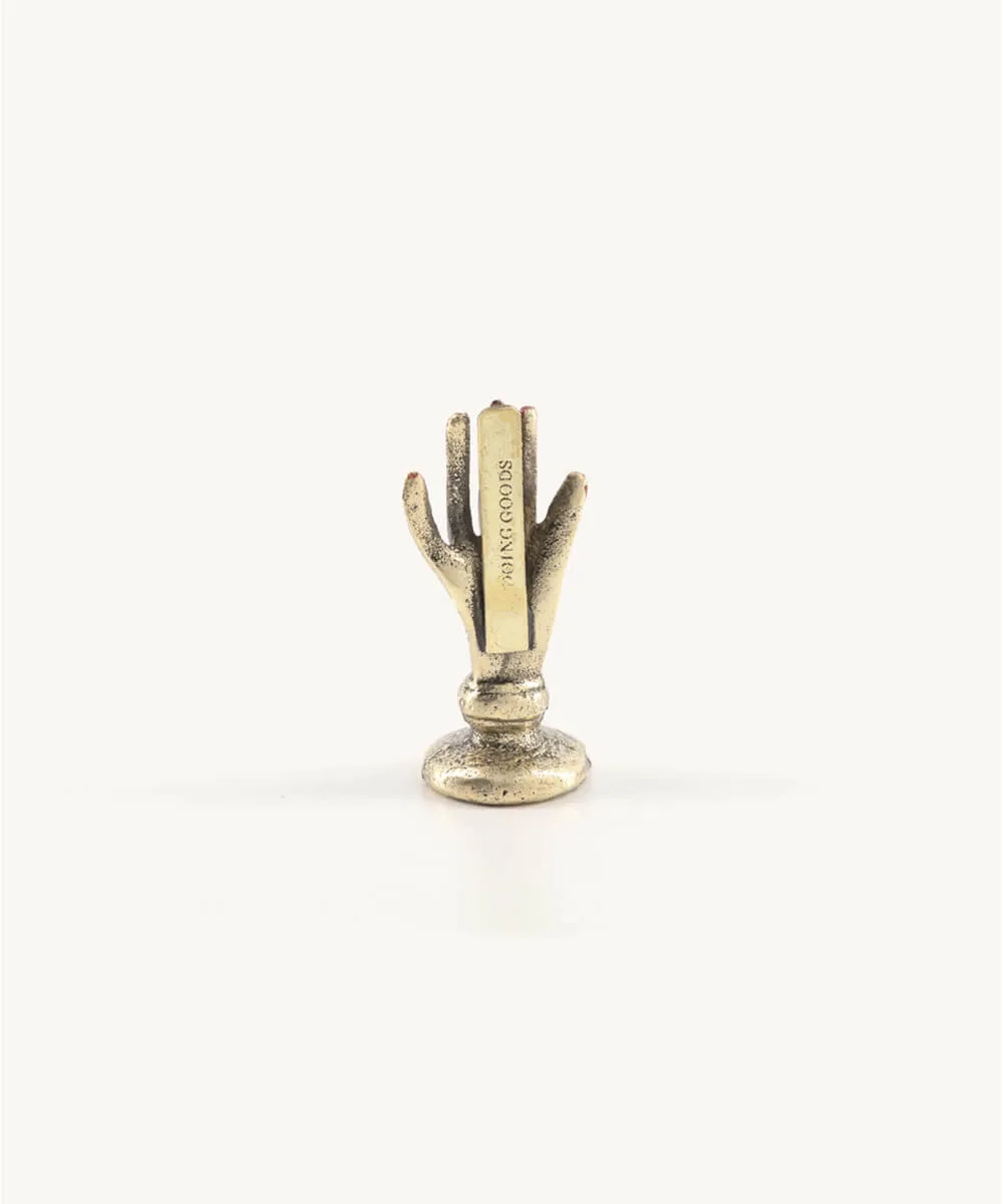 Jana Hand Card Holder Brass