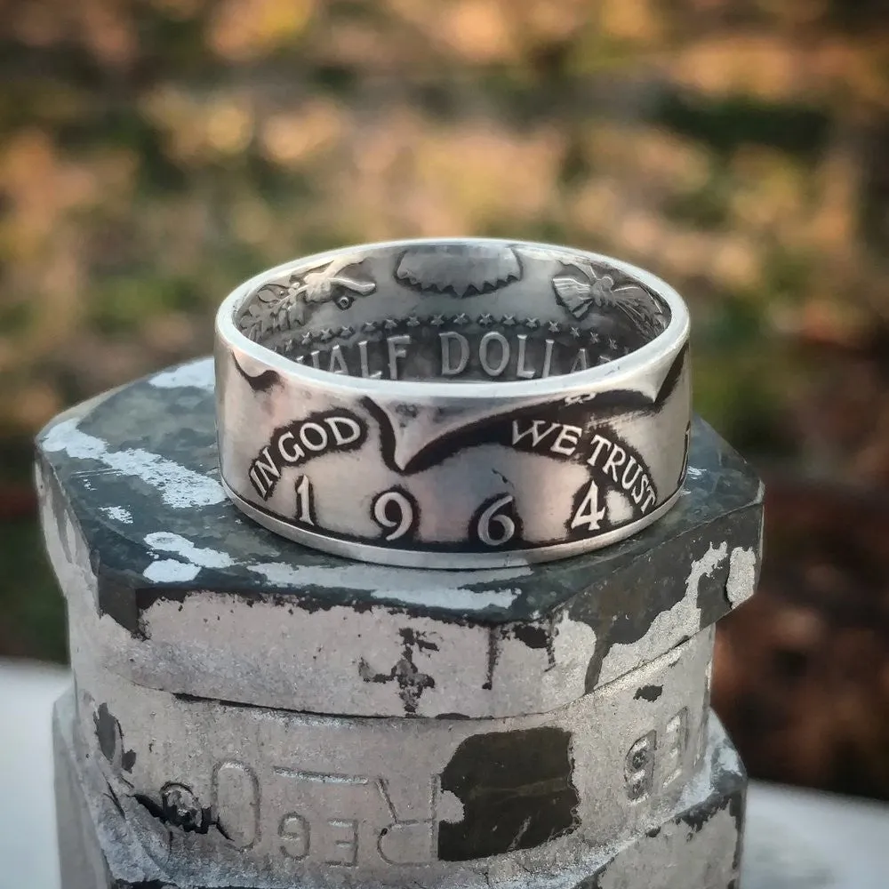 JFK HALF DOLLAR COIN RING