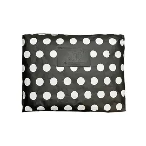 JNB 100% Coated Tyvek Material Polka Dot Beach Pouch, Waterproof Pouch for Beach, Make-up, Wet Dry Bag,Clutch, Bk01