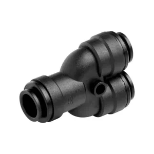 John Guest Speedfit 12mm Push Fit 2 Way Y Divider Black / Manifold