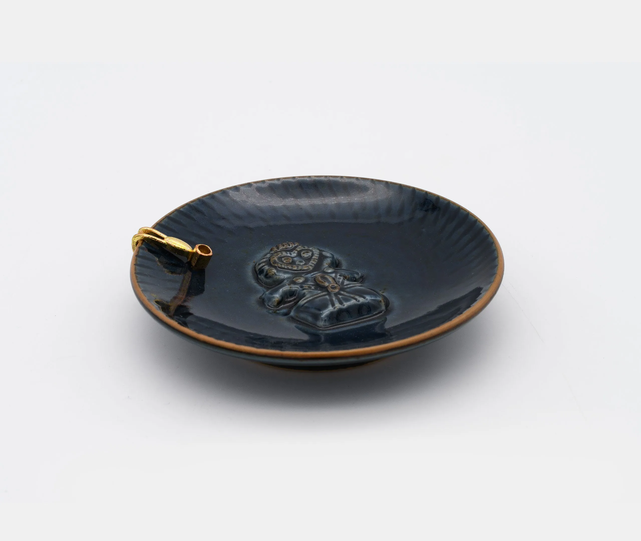Jomon Dogu Incense Stick Holder Owl - Navy