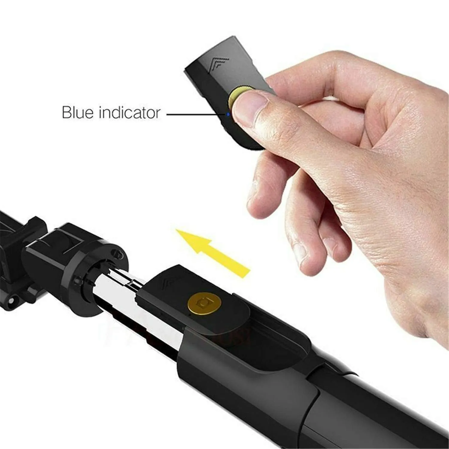 K07 Extendable Tripod with Detachable Wireless Remote and Tripod Stand Selfie Stick black