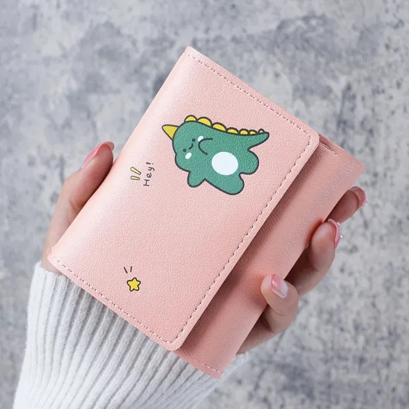 Kawaii Triple Fold Mini Wallet 🐾 | Cute Card Holder & Coin Purse for Girls 🎀✨