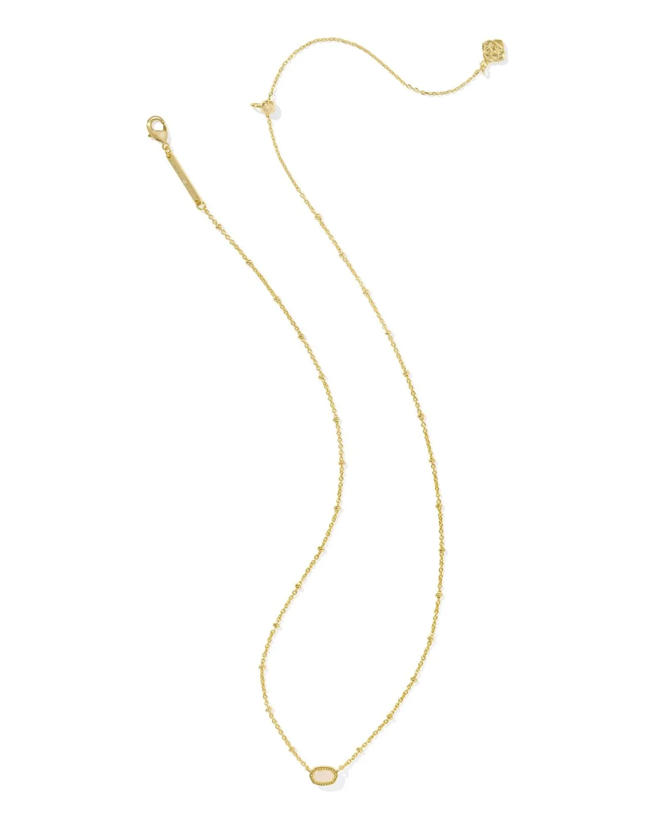 Kendra Scott Mini Elisa Pendant Necklace Iridescent Drusy Gold