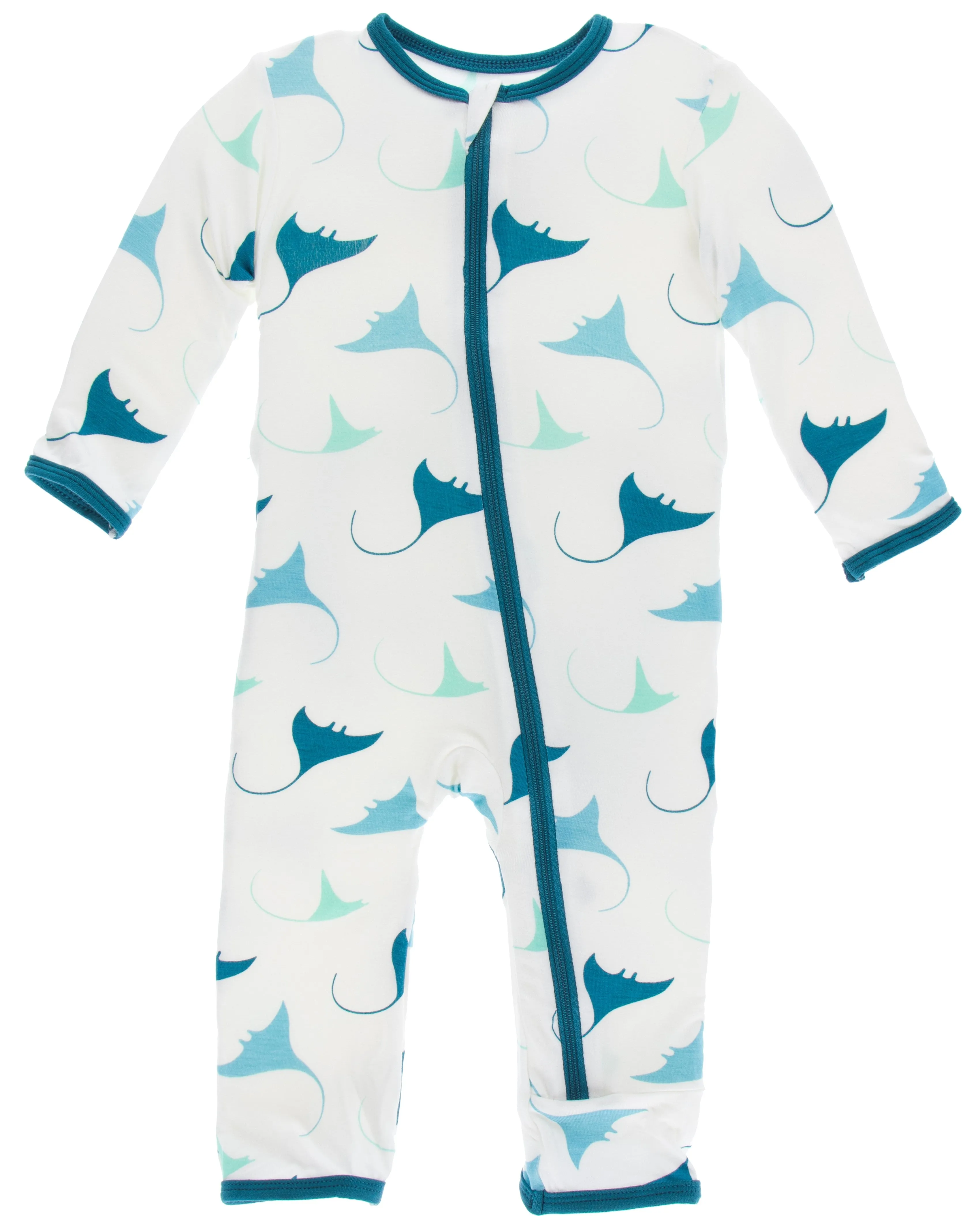 KicKee Pants Natural Manta Ray Coverall with Zipper