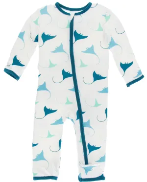 KicKee Pants Natural Manta Ray Coverall with Zipper